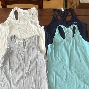 Under Armour Women's Tank Tops - White, Navy, Aqua, Gray SET